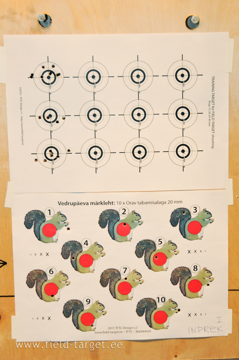 Alumisel võistluslehel on näha, kuidas võistluspinge täpsusele mõjub